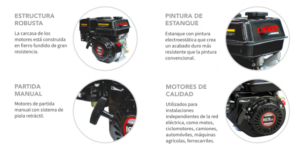 Motor a gasolina Loncin de 8,0 HP - Imagen 2