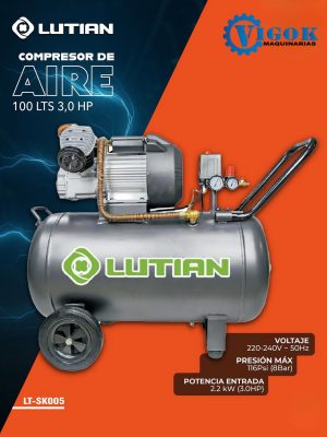 COMPRESOR DE AIRE 100 LTS 3,0 HP LUTIAN